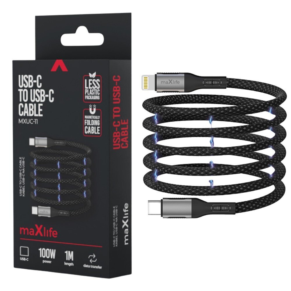 maxlife-usb-c-usb-kabel-1m-zwart-omvlochten-magnetic-100W-voorkant-02.jpg