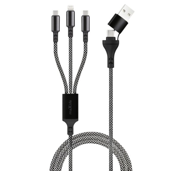 maxlife-usb-kabel-multi-lightning-2x-usb-c-zwart-66W-voorkant-01.jpg